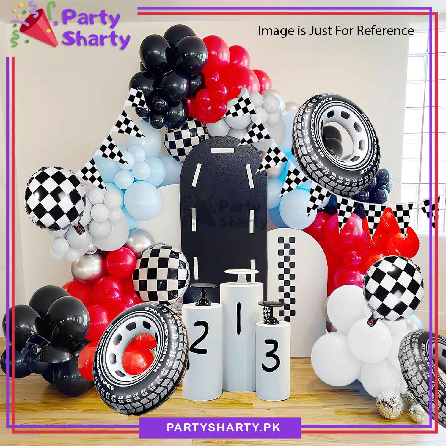 36 inches High Performance Tyre Shaped Tube For TWO FAST / McQueen Car Theme Birthday Party Decoration and Celebration