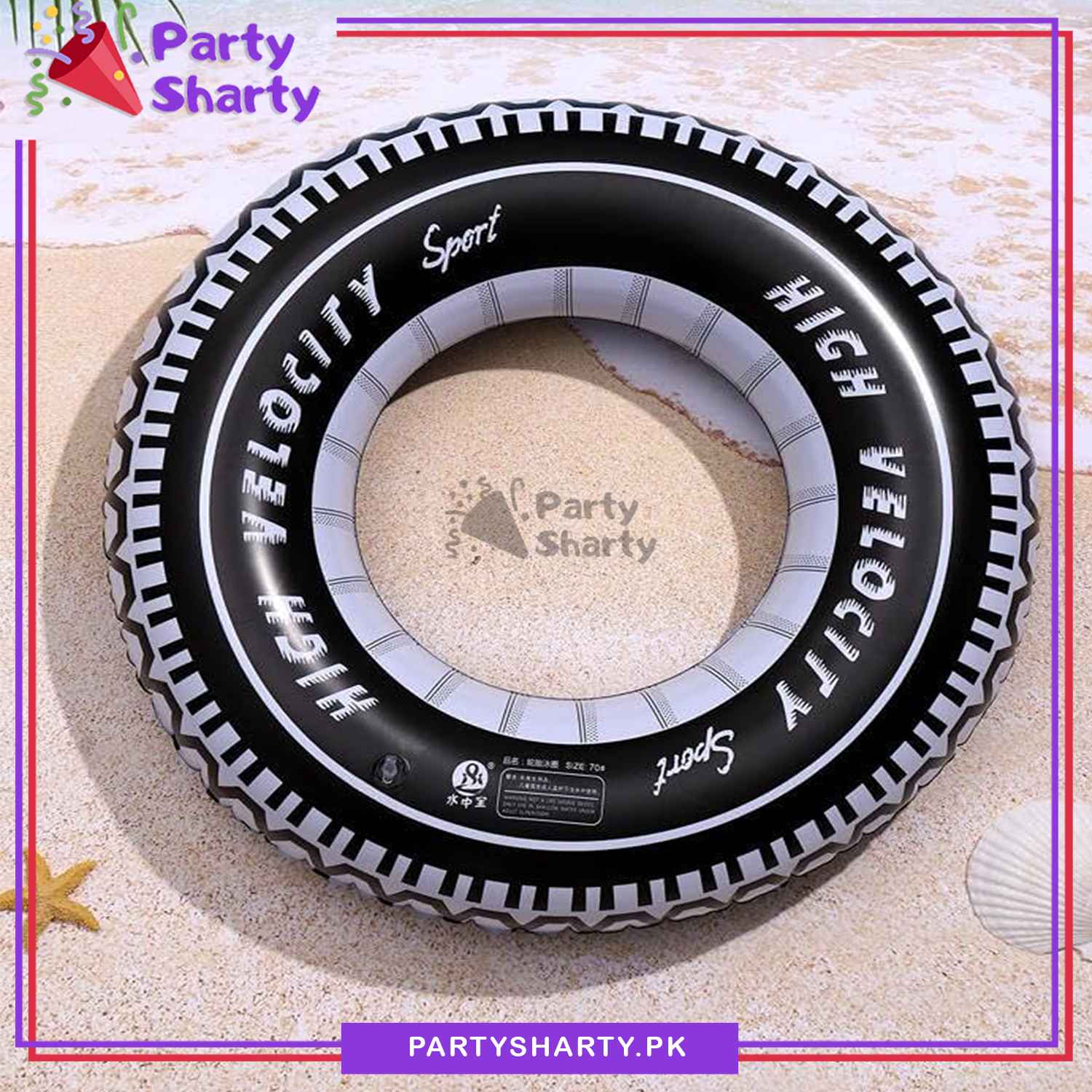 31.5 inches High Velocity Tyre Shaped Tube For TWO FAST / McQueen Car Theme Birthday Party Decoration and Celebration