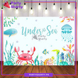 Under The Sea Theme Panaflex backdrop For Under The Sea Theme Birthday Decoration and Celebration