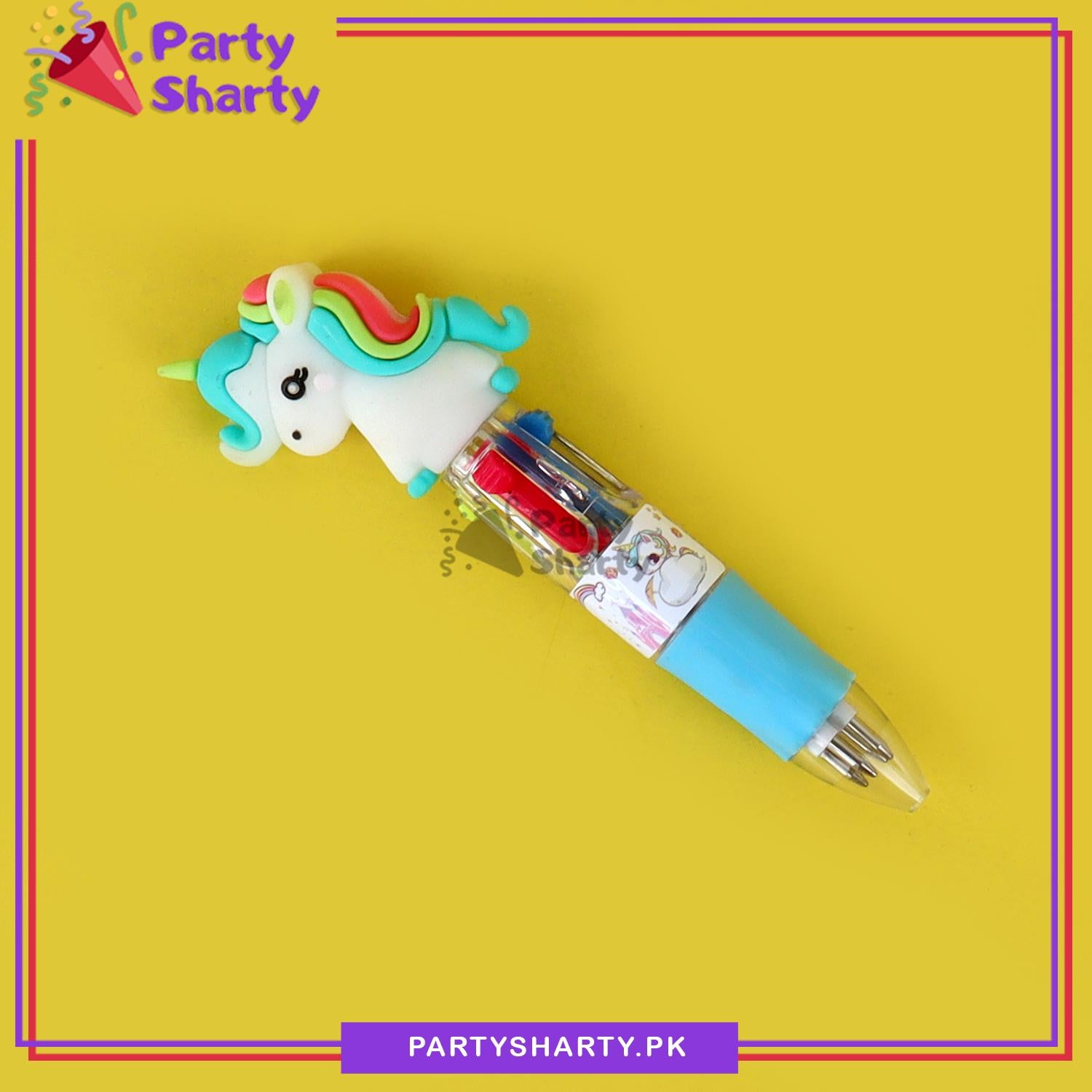 4 Colors Mini Unicorn Theme Pen Multi-Color For Unicorn Theme Giveaways / Goodies