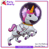 Unicorn Space Galaxy Theme Cartoon Foil Balloon For Theme Birthday Party (86 x 78 cms)
