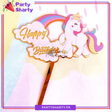 Unicorn Theme Acrylic Cake Topper For Birthday Party Celebration and Decoration