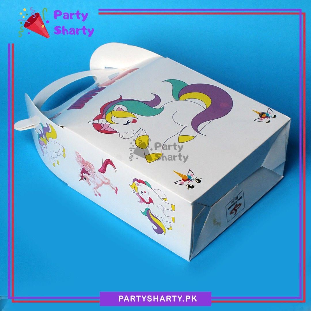 Unicorn Theme Goody Boxes Pack of 6 For Unicorn Theme Birthday Celebration
