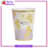 Sparkle Unicorn Theme Paper Cups / Glass For Theme Based Decoration and Celebration
