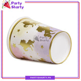 Sparkle Unicorn Theme Paper Cups / Glass For Theme Based Decoration and Celebration