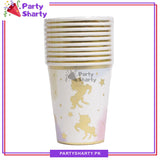 Sparkle Unicorn Theme Paper Cups / Glass For Theme Based Decoration and Celebration