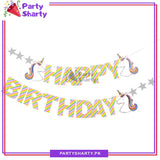 Unicorn Theme Happy Birthday Multi Shaded Card Banner For Birthday Decoration and Celebrations