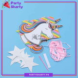 Unicorn Theme Happy Birthday Multi Shaded Card Banner For Birthday Decoration and Celebrations
