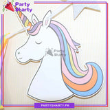Unicorn Theme Happy Birthday Multi Shaded Card Banner For Birthday Decoration and Celebrations