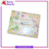 Unicorn Theme Happy Birthday Multi Shaded Card Banner For Birthday Decoration and Celebrations