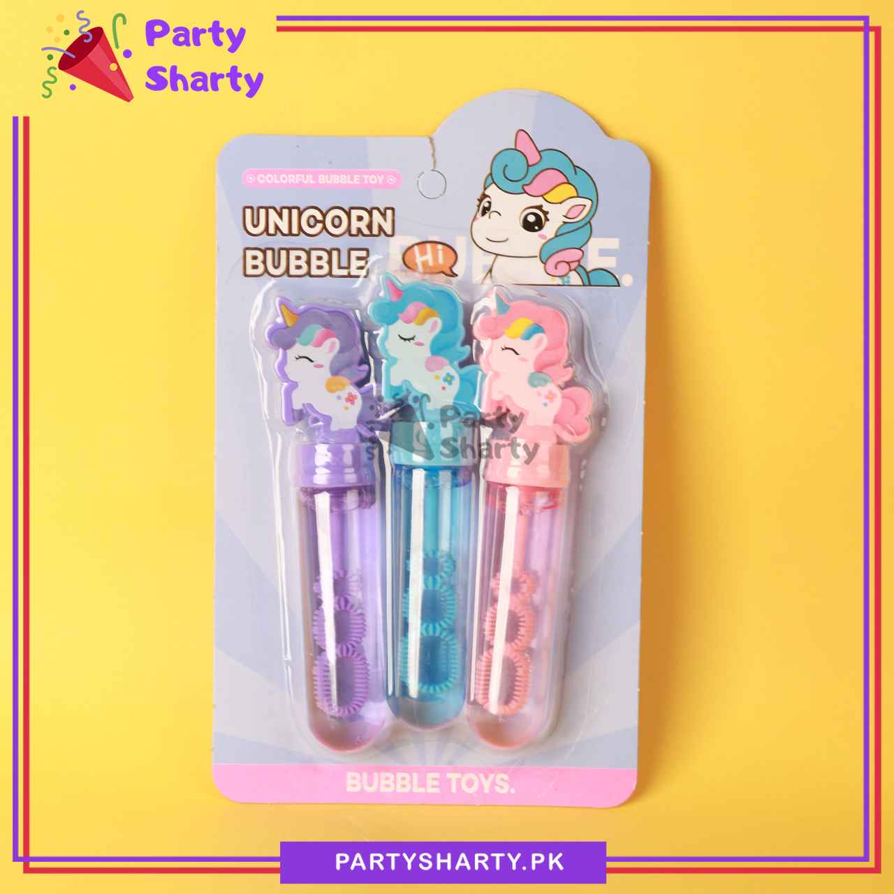3pcs Unicorn Theme Bubble For Magical Birthday Goody Bag Favor Gifts