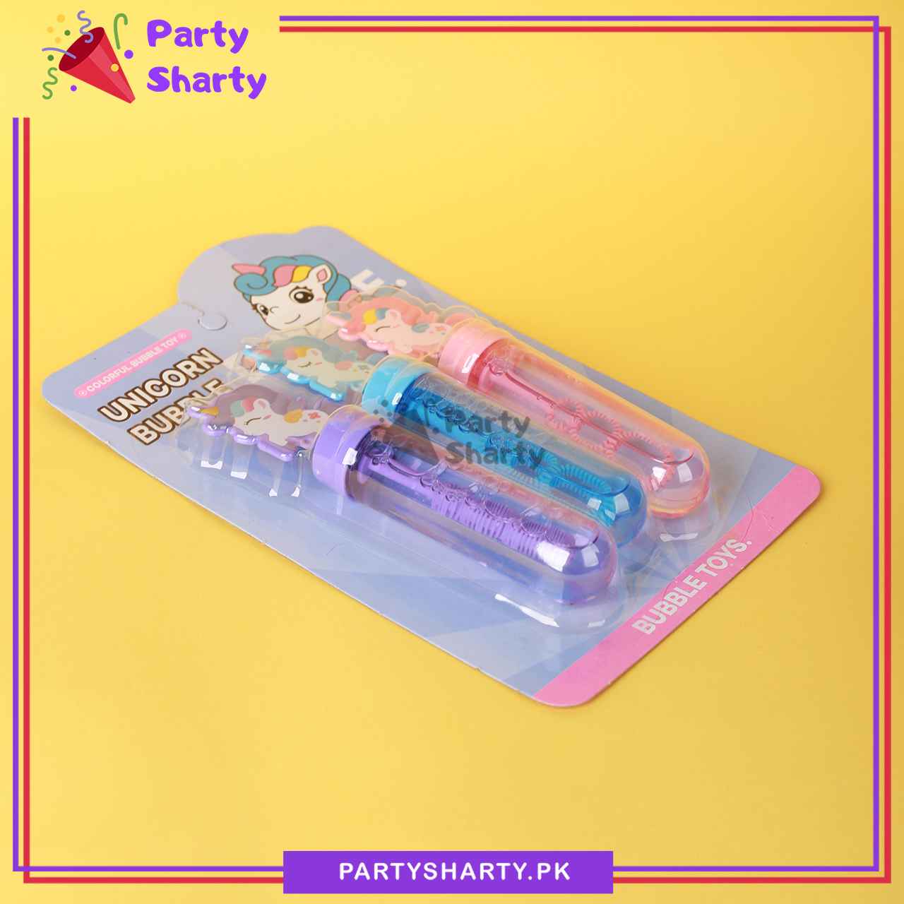 3pcs Unicorn Theme Bubble For Magical Birthday Goody Bag Favor Gifts