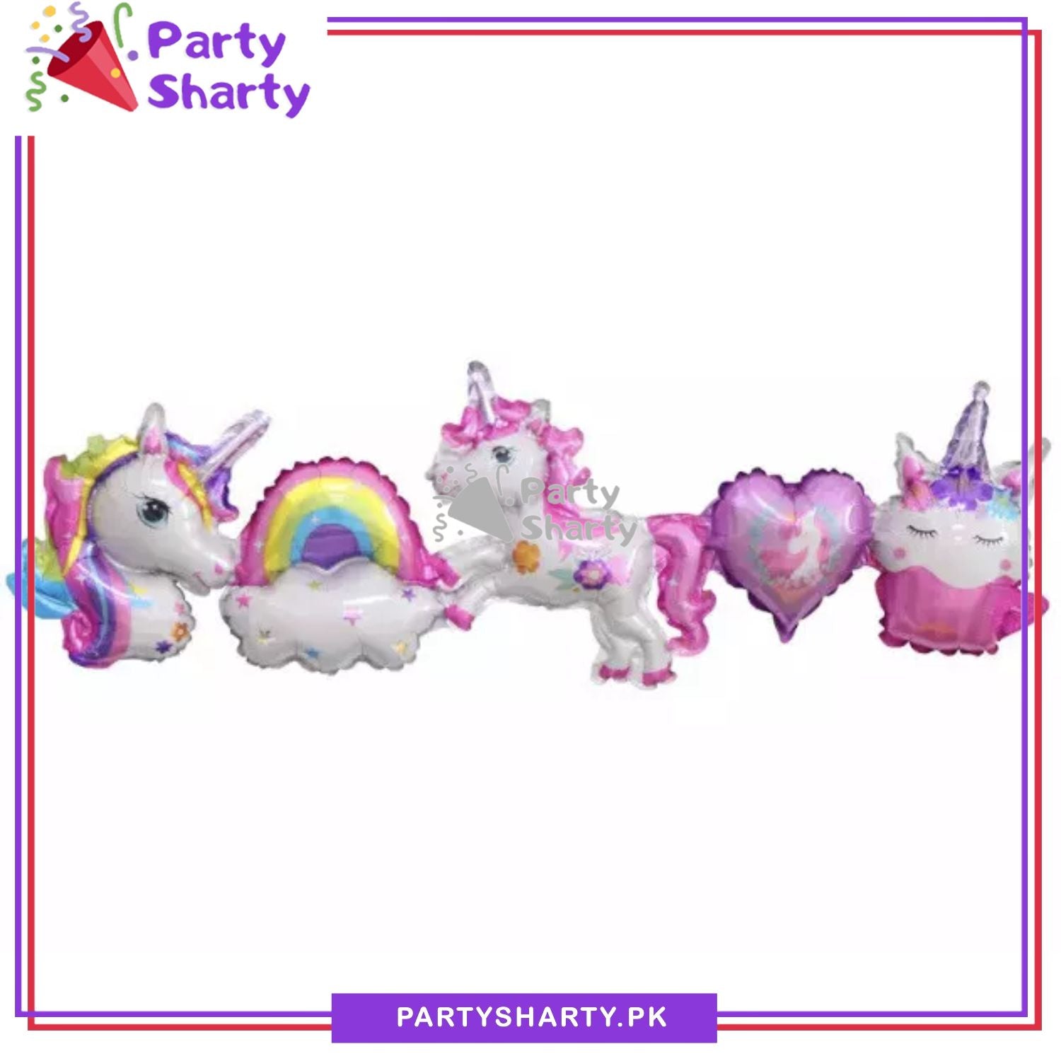 5in1 Unicorn Garland Foil Balloon Party Balloon Cartoon Balloons for Kid Birthday Party Decoration