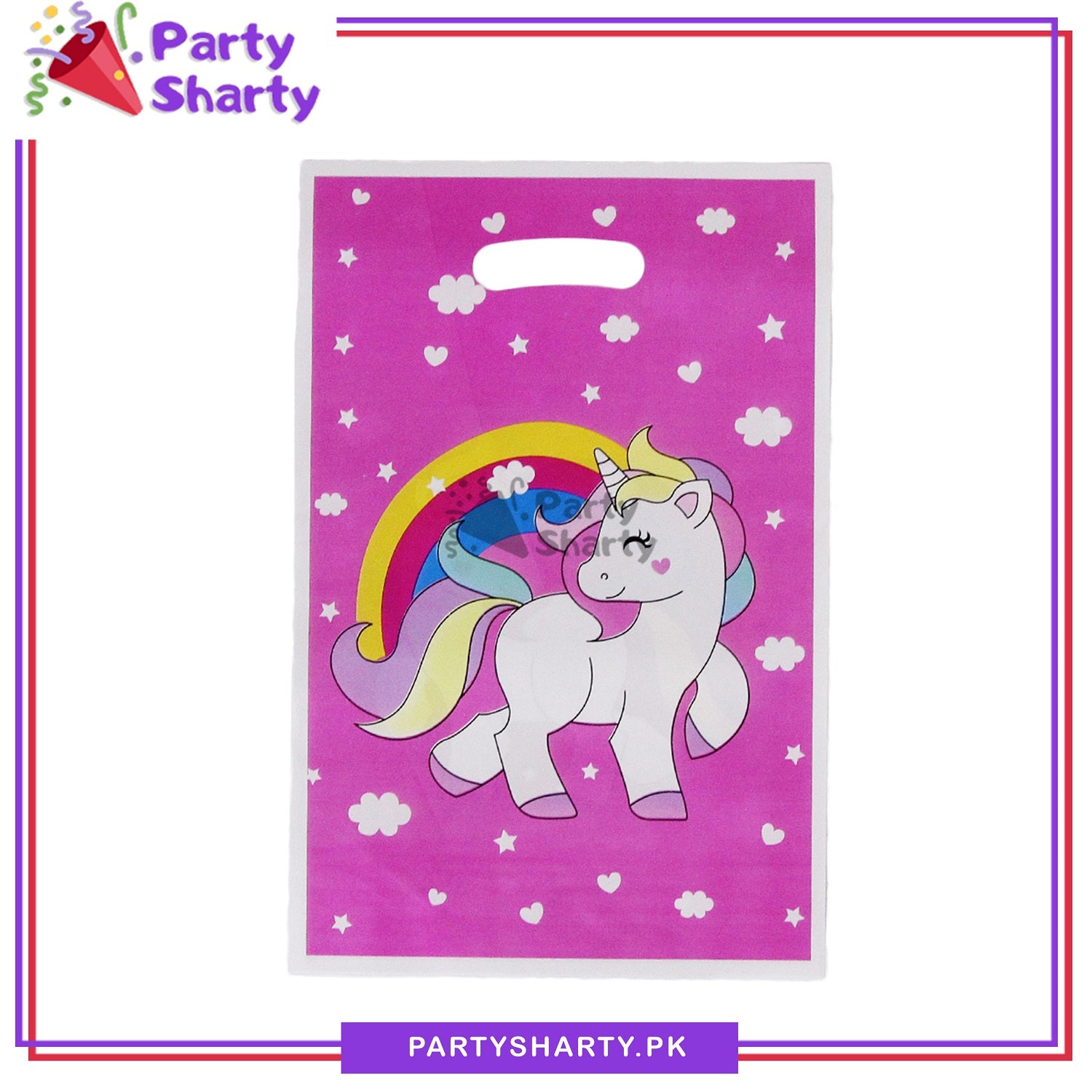 Unicorn With Rainbow Theme Goody Bags Pack of 10 For Unicorn Theme Party Decoration and Celebration