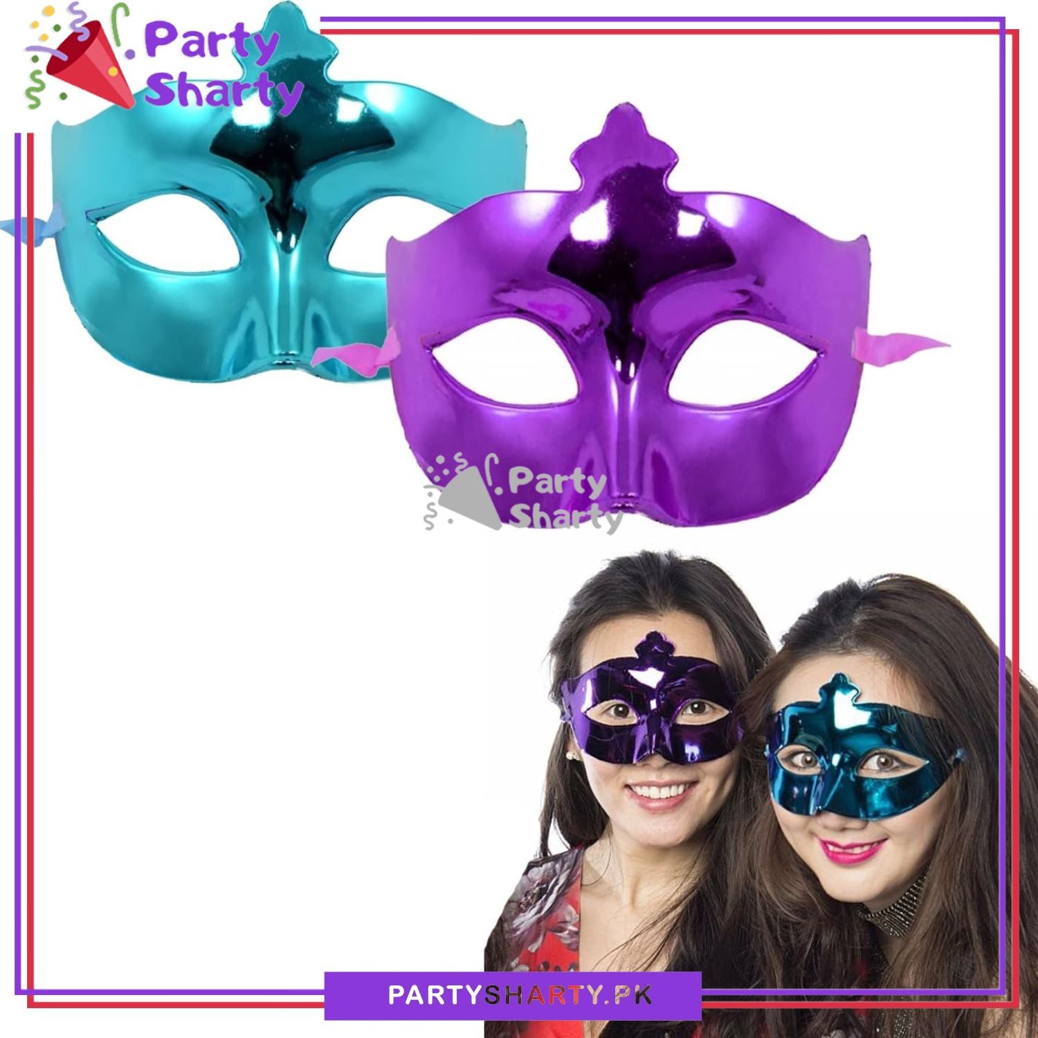 Unique Colorful Masquerade Mask For Wedding / Bridal Shower / Birthday / Halloween Photoshoot and Celebration