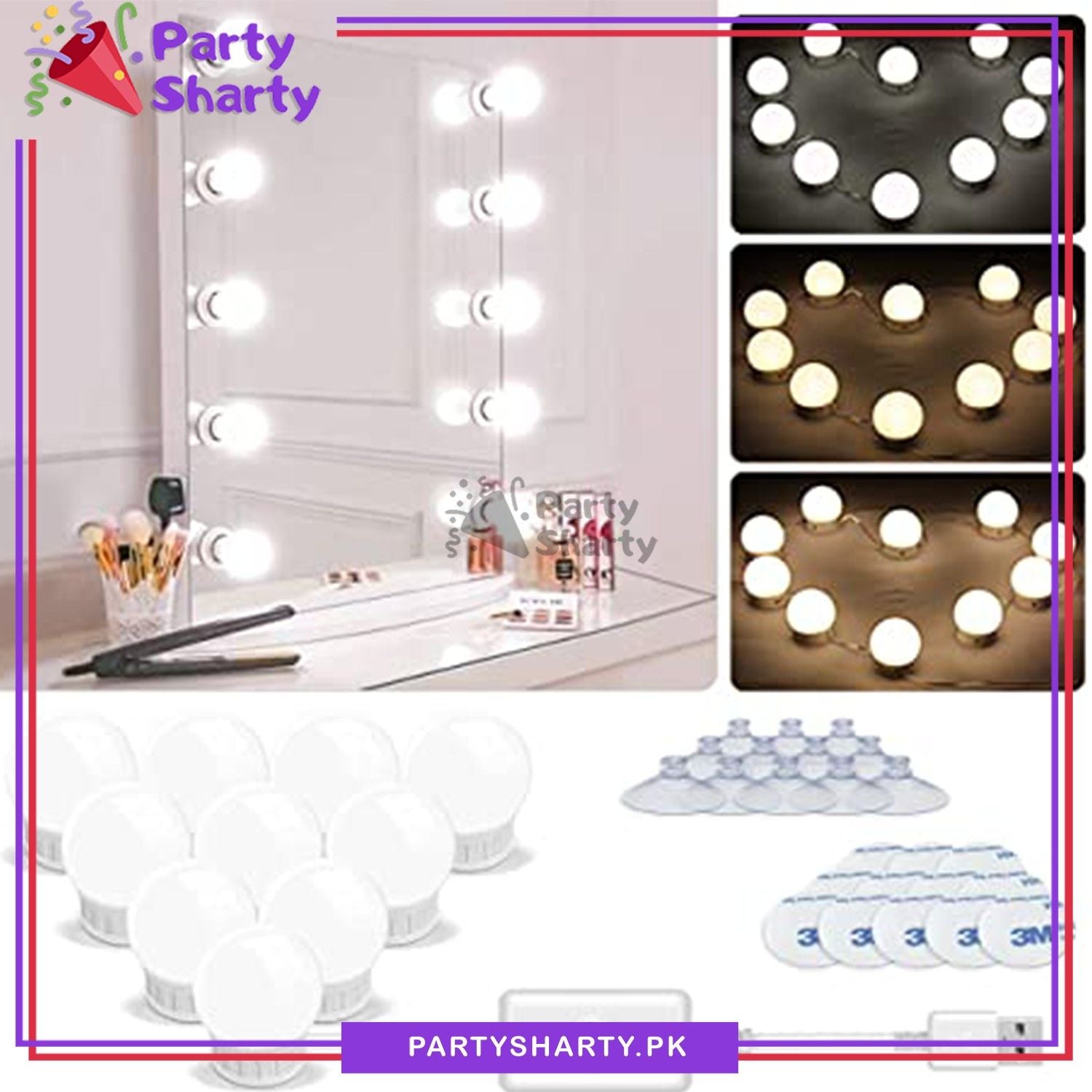 Vanity Mirror Light -LED Bulbs for Makeup Mirror Stand (10 Bulbs)-Best For Decoration-Beauty Bright Vanity Lights