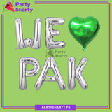 WE ♥ PAK Foil Balloon Banner For Independence Day Celebration