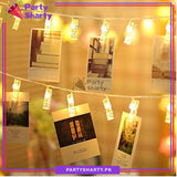 LED Photo Clip String Lights, Battery Operated / Warm Light