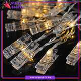 LED Photo Clip String Lights, Battery Operated / Warm Light