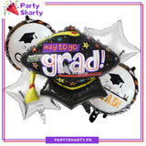 Way to Go Grad! Cap Shaped Foil Balloon for Graduation Party Decoration and Celebration