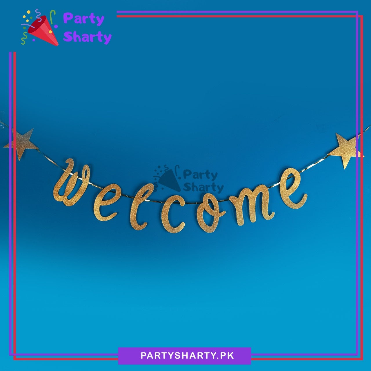 Welcome Scripted Golden Foamic Banner for Welcome Theme Decoration & Celebration