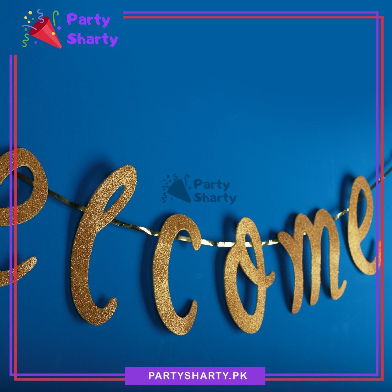 Welcome Scripted Golden Foamic Banner for Welcome Theme Decoration & Celebration
