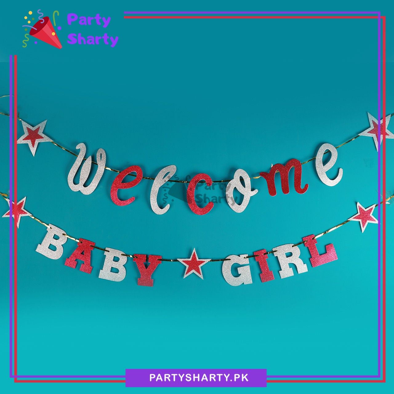 Welcome Baby Boy / Girl Scripted Foamic Banner for Welcome Baby Decoration & Celebration