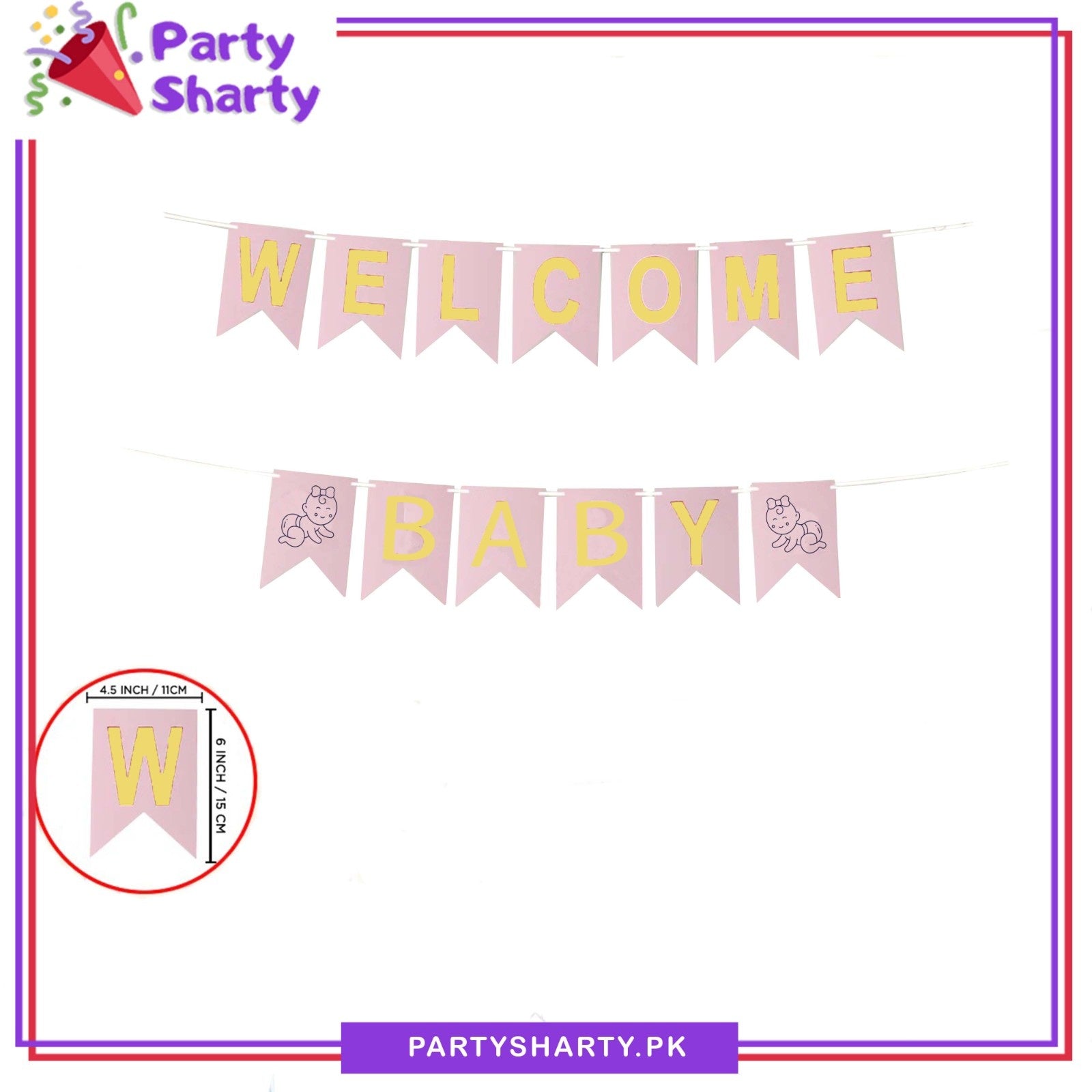 Welcome Baby Card Banner for Welcome Baby Party Decoration and Celebration