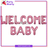 Welcome Baby Letter Foil Balloon Banner for Baby Shower, Gender Reveal Event and Decoration