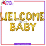 Welcome Baby Letter Foil Balloon Banner for Baby Shower, Gender Reveal Event and Decoration