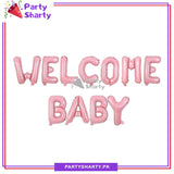 Welcome Baby Letter Foil Balloon Banner for Baby Shower, Gender Reveal Event and Decoration