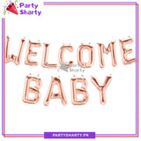Welcome Baby Letter Foil Balloon Banner for Baby Shower, Gender Reveal Event and Decoration