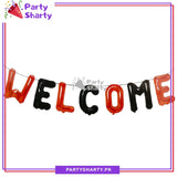 Welcome Letter Foil Balloon Banner For Welcome Party Theme Decoration and Celebration