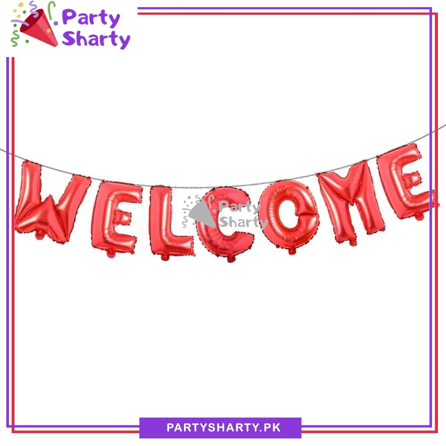 Welcome Letter Foil Balloon Banner For Welcome Party Theme Decoration and Celebration