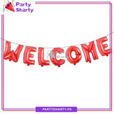 Welcome Letter Foil Balloon Banner For Welcome Party Theme Decoration and Celebration