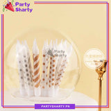 White Birthday Party Candles (Pack of 6 Candles)