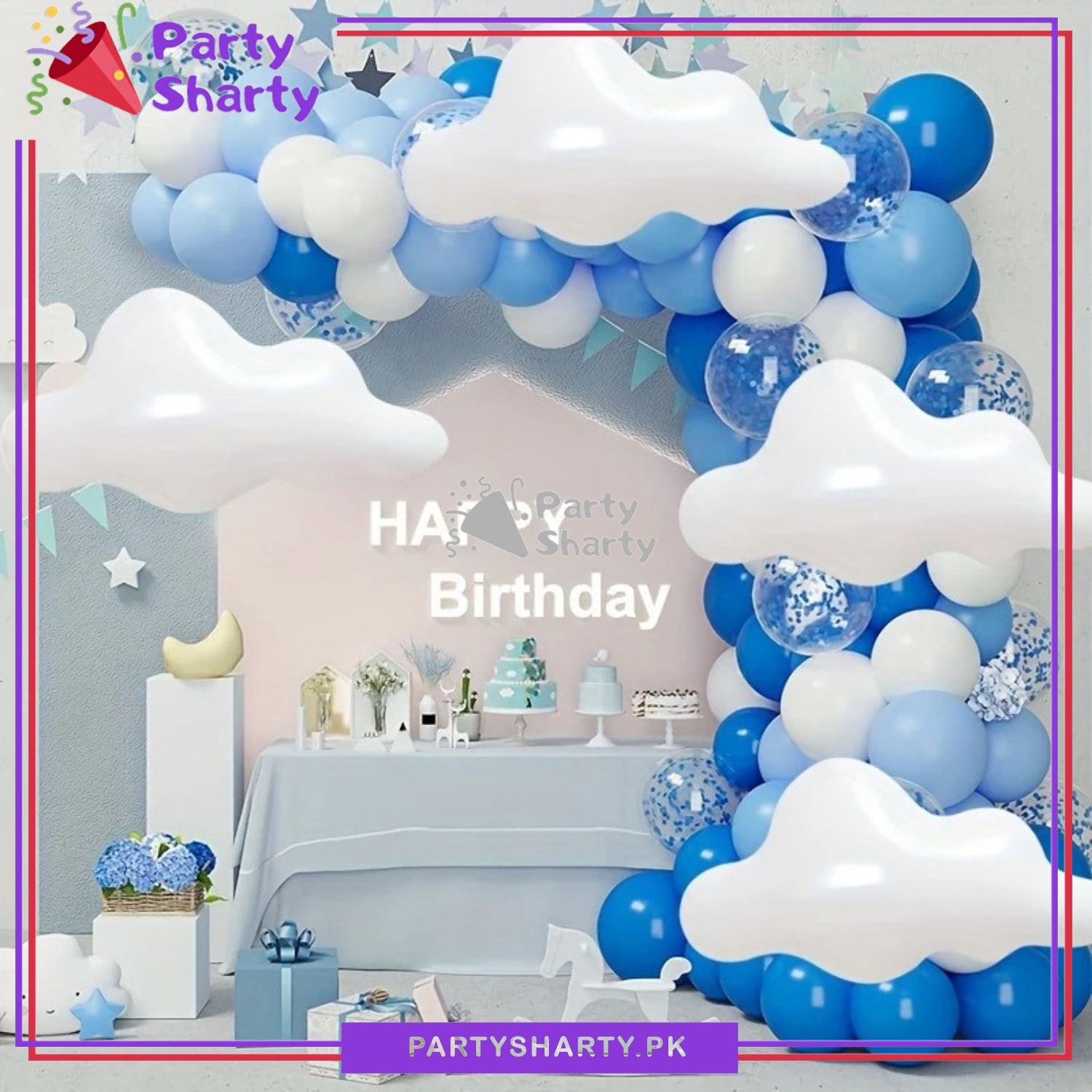 White Cloud Shaped Foil Balloon For Theme Decoration and Celebration