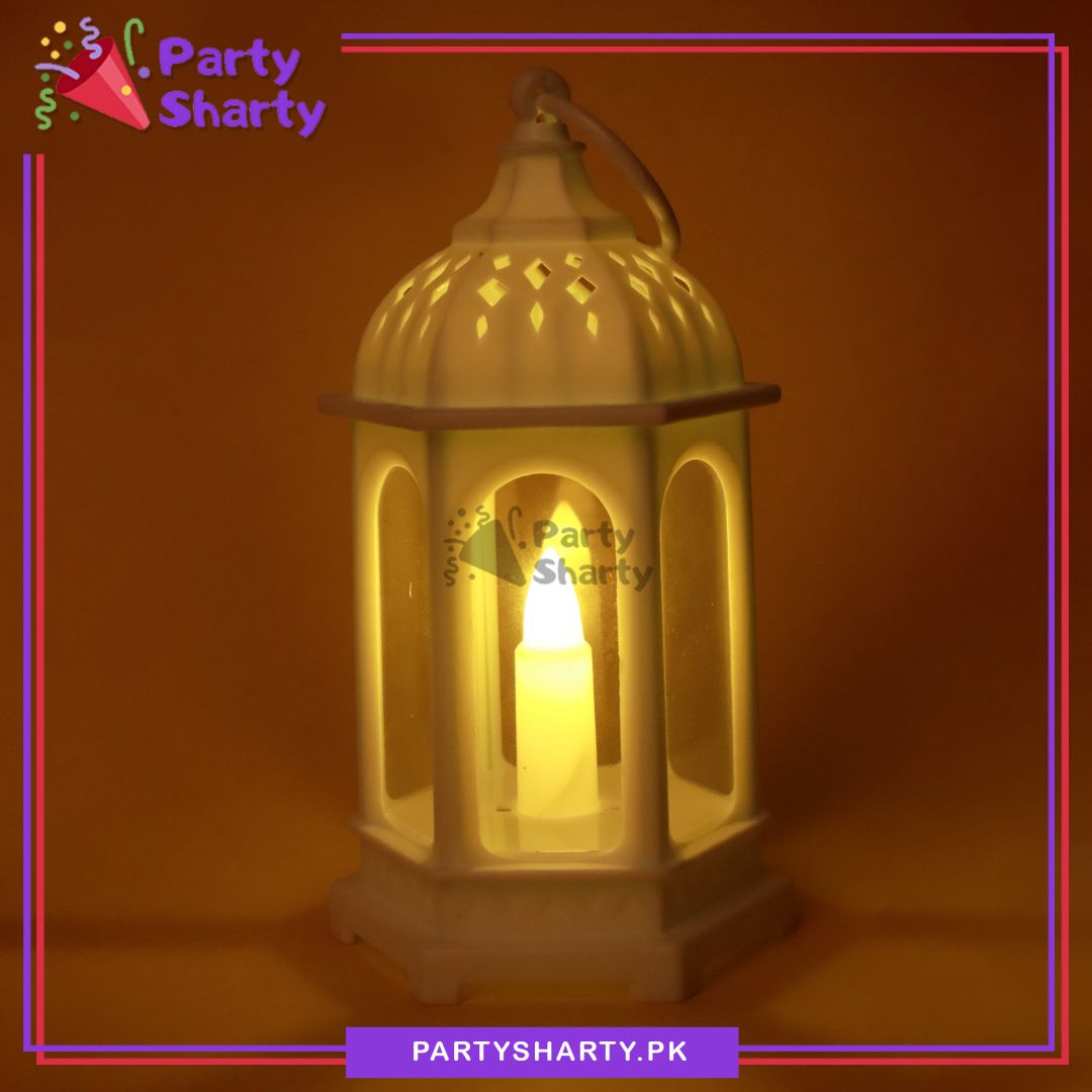 White Color Lantern Shaped LED light Candle Decorative Led Hanging Lamp