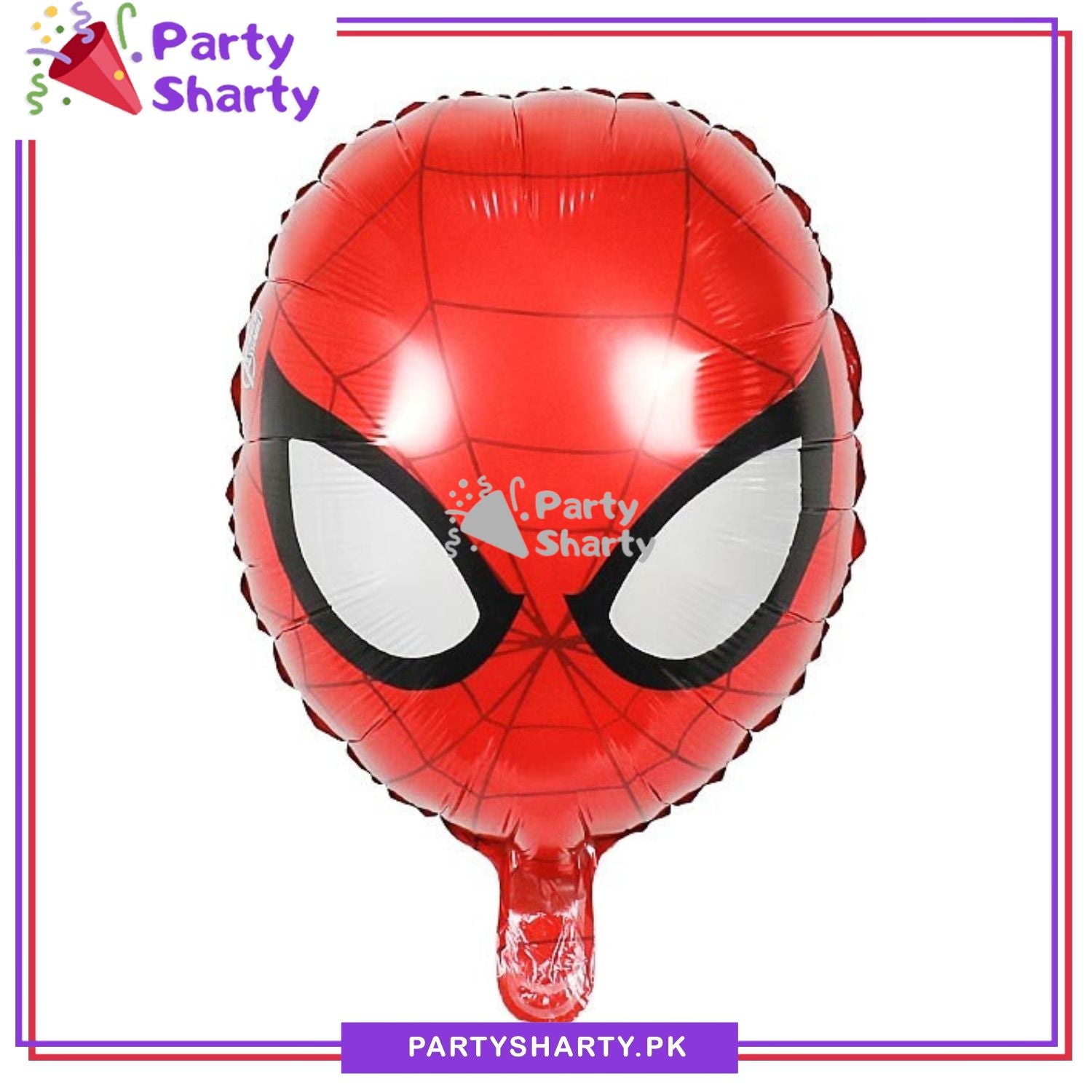 White Eyes Spiderman Head Shaped Foil Balloon for Theme Decoration and Celebration