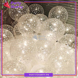 White Star Printed Transparent Latex Balloons For Birthday Parties Decoration