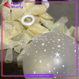 White Star Printed Transparent Latex Balloons For Birthday Parties Decoration