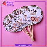 Wild One Cup Cake Topper For Jungle / Safari Birthday Theme Party and Decoration