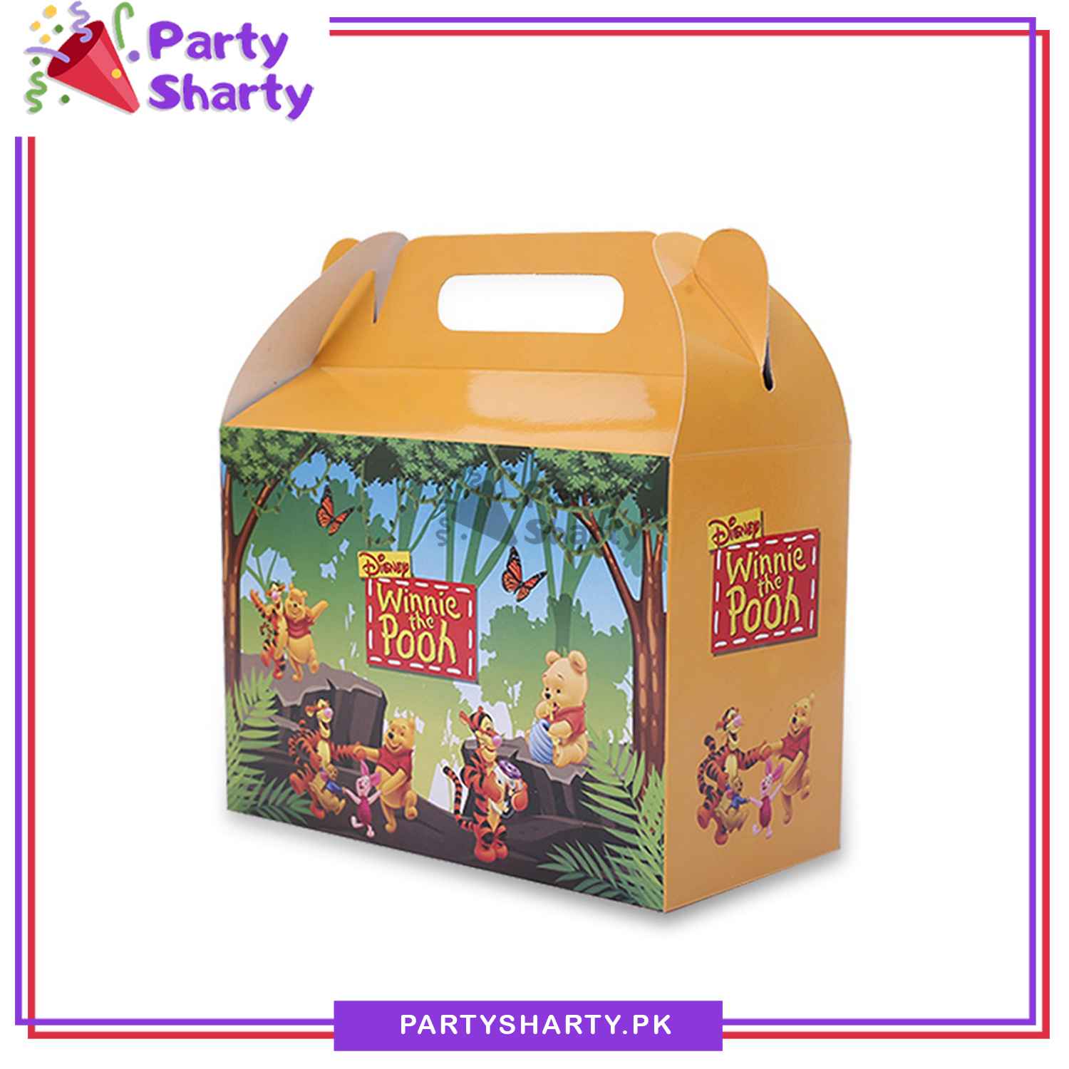 Winnie The Pooh Theme Goody Boxes Pack of 10 For Theme Birthday Decoration and Celebration