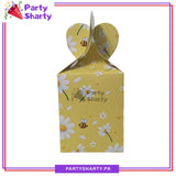 10pcs Daisy Flower with Bee Printed Goody Box For Theme Based Party Giveaways