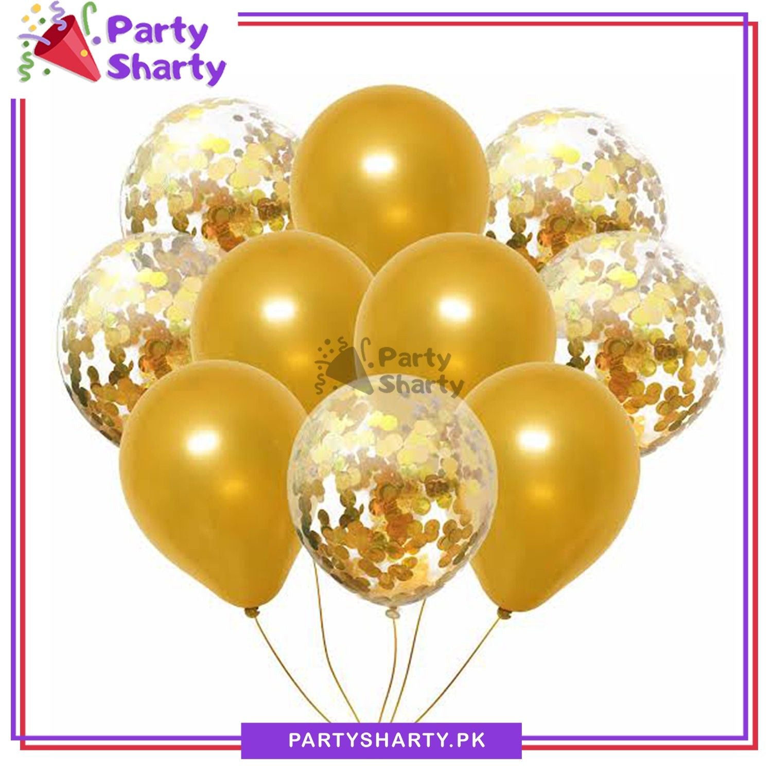 Latex Balloons with Confetti Filled Balloons for Party Decoration (10 pcs / set)