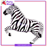 Jumbo Size Zebra Shaped Foil Balloons For Jungle / Safari / Wild One Theme Birthday Party Decoration and Celebration
