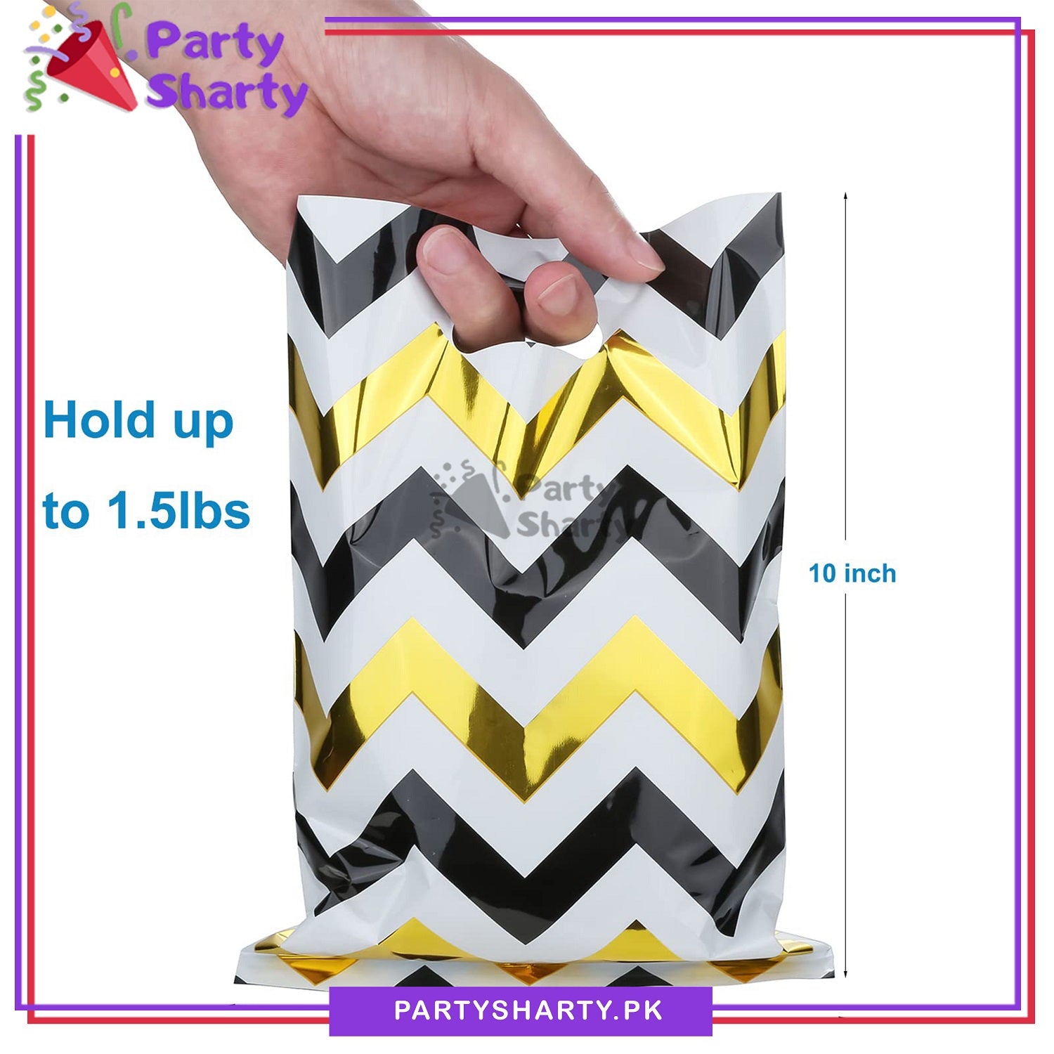 Zigzag Multi Color Theme Goody Bags for Birthday Party Decoration and Celebration