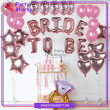 Bride to Be Foil Rose Gold Theme Set for Bridal Shower & Wedding Decoration