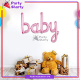 Baby Scripted Foil Balloon For Baby Shower, Welcome Baby and Gender Reveal Decoration and Celebrations