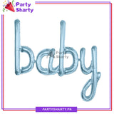 Baby Scripted Foil Balloon For Baby Shower, Welcome Baby and Gender Reveal Decoration and Celebrations